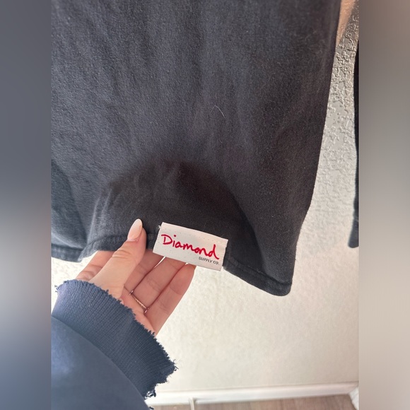 Vintage Diamond Supply Co. Tiffany Blue Script Long Sleeve Size Small - Picture 6 of 7